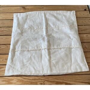 NWT $69.95 Voile CRM Euro Pillow Sham Size 26x25 White